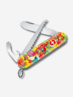 Набор для детей VICTORINOX "Попугай": перочинный нож 84 мм, шнурок на шею, книга-раскраска, красный, Красный