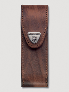 Чехол на ремень VICTORINOX для ножей 111 мм толщиной 4-6 уровней, кожаный, коричневый, Коричневый