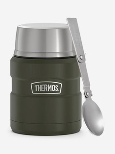 Термос для еды из нерж. стали с ложкой тм THERMOS SK3000 0.47L, Зеленый