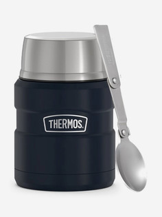 Термос для еды из нерж. стали с ложкой тм THERMOS SK3000 0.47L, Синий