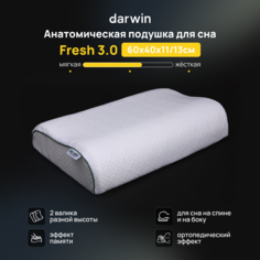 Анатомическая подушка Darwin Fresh 3.0 с эффектом памяти, 40х60х11/13