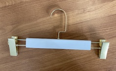 Вешалка для одежды прямая с зажимами Home Line Gold White 5 шт