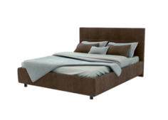 Кровать Аскона Greta Тк.Casanova Chocolate + основание с ламелями 180x200 Askona