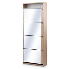 Обувница Вентал зеркальная К-4S Белый