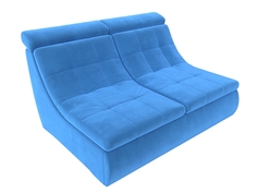 Модуль Холидей Люкс раскладной диван велюр голубой Лига Диванов