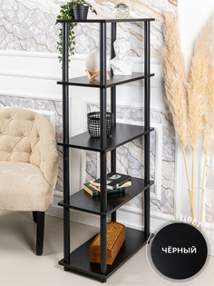 Стеллаж ЛДСП GASTRORAG 1450/5 черный, 600х300