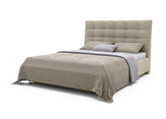 Кровать AmeLia Тк.Casanova Grey, основание с ламелями 140x200 Askona