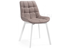 Стул на металлокаркасе Woodville Челси Латте/Белый