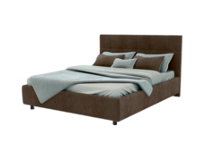 Кровать Аскона Greta Тк.Casanova Chocolate + основание с ламелями 160x200 Askona