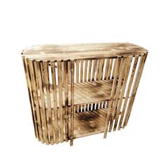 Комод комнатный из массива хвои 120х110х43 см, обожженный No Brand