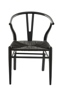 Стул Wishbone, массив бука, черный No Brand