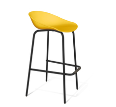 Барный стул Sheffilton 990990, желтый/черный муар