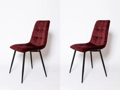 Комплект стульев 2 шт. La Room OKC - 1225, вино/черный Ла Рум