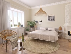 Кровать Остин Белый муар 160x200 Askona