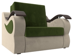 Кресло-кровать Меркурий 80 микровельвет зеленый/бежевый Лига Диванов