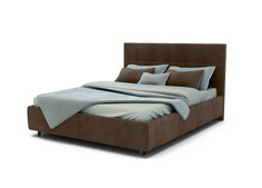 Кровать Greta с ПМ(с бельевым ящиком) Тк.Casanova Chocolate 90x200 Askona