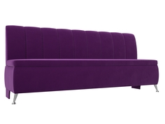 Кухонный прямой диван Кантри микровельвет фиолетовый Лига Диванов