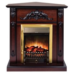 Электрокамин RealFlame Anita Corner STD/EUG AO-215 с очагом Fobos Lux Brass