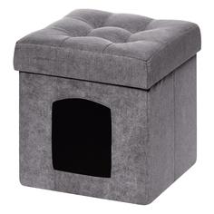 Пуфик Складной Для Животных Серый Велюр Dreambag