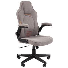 Игровое компьютерное кресло Chairman CH 51 ткань, серый, с откидными подлокотниками