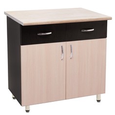 Шкаф напольный 800-2 ящ Тоника, 800х850х600, Венге/Дуб молочный No Brand