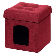 Пуфик Складной Для Животных Бордовый Велюр Dreambag