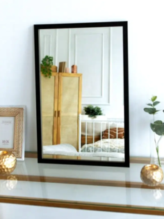 Зеркало настенное в раме 604010bl, черное No Brand