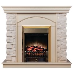 Электрокамин RealFlame Elford VR STD/EUG/25.5/HL/24 WT-614 с очагом Fobos Lux Brass