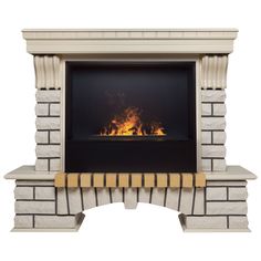 Электрокамин RealFlame Country VR 26 WT-614 с очагом 3D Cassette 630 панель + Black встав