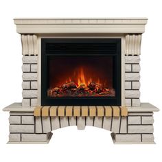 Электрокамин RealFlame Country VR 26 WT-614 с очагом MoonBlaze Deluxe Black