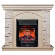 Электрокамин RealFlame Elford VR STD/EUG/25.5/HL/24 WT-614 с очагом Majestic Lux Black