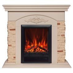Электрокамин RealFlame Neapolis STD/EUG WT-F612 с очагом Eugene