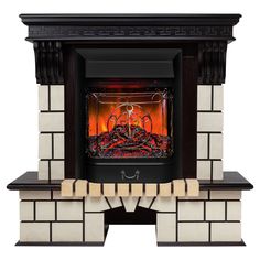 Электрокамин RealFlame Stone R STD/EUG AO-287 с очагом Majestic Lux Black