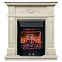 Электрокамин RealFlame Lilian R STD/EUG WT-F617 с очагом Majestic Lux Black