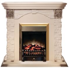 Электрокамин RealFlame Dublin Lux STD/EUG WT-615 с очагом Fobos Lux Brass