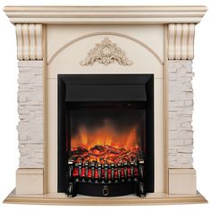 Электрокамин RealFlame Athena STD/EUG WT-619G с очагом Fobos Lux Black