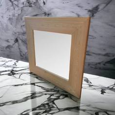 Зеркало с деревянным обрамлением 69х75см No Brand