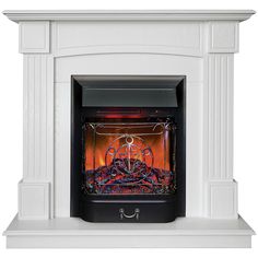 Электрокамин RealFlame Andrea R STD/EUG WT-F513 с очагом Majestic Lux Black