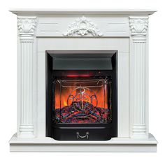 Электрокамин RealFlame Stefania R STD/EUG WT-F614 с очагом Majestic Lux Black