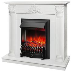 Электрокамин RealFlame Stefania R STD/EUG WT-F614 с очагом Fobos Lux Black