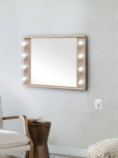 Зеркало настенное с подсветкой "Шарм-2", сонома No Brand
