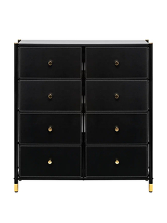 Комод большой Хайди на 8 ящиков черный Leset