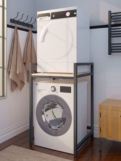 Стеллаж-стойка для стиральной и сушильной машины N-LOFT, глубина 60 см, белый