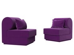 Набор Кипр-1 (2 кресла) микровельвет фиолетовый Лига Диванов