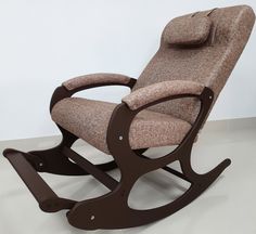 Кресло-качалка с подножкой ЗАКАЧАЕШЬСЯ Велюр RICH SAND R013