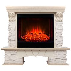 Электрокамин RealFlame Rockland LUX FS25/25.5 WT-619G с очагом Evrika 25,5 LED
