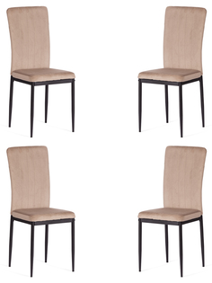 Комплект стульев для кухни TetChair VERTER 4 шт, вельвет, бежевый