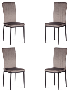 Комплект стульев для кухни TetChair VERTER 4 шт, вельвет, темно-серый