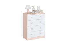 Комод c 4 ящиками Polini kids Simple дуб пастельный-белый ВПК
