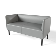 Диван SALON TRON Монреаль экокожа серая, 140х54х75